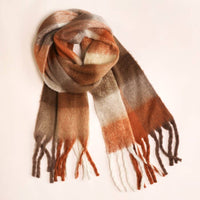 Lisa Angel - Brown Check Winter Scarf