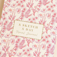 Lisa Angel - Pink Wildflower Print Sketch A Day Visual Journal