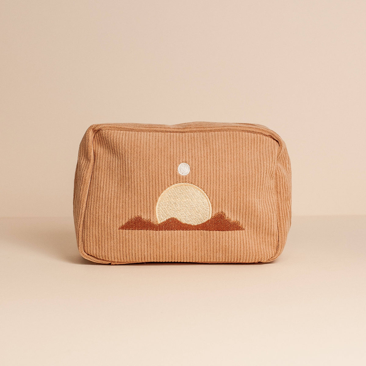 cai & jo - Corduroy Makeup Bag in Sand