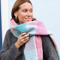Lisa Angel - Ombre Check Winter Scarf