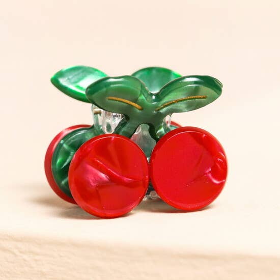 Lisa Angel- Mini Red Cherry Hair Clip