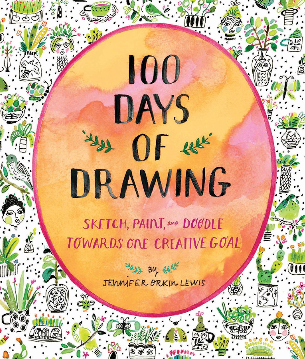 Abrams & Chronicle Books - 100 Days of Drawing (Guided Sketchbook) - Sketch, Paint, and Doodle Towards One Creative Goal (Notebook/Sketchbook)