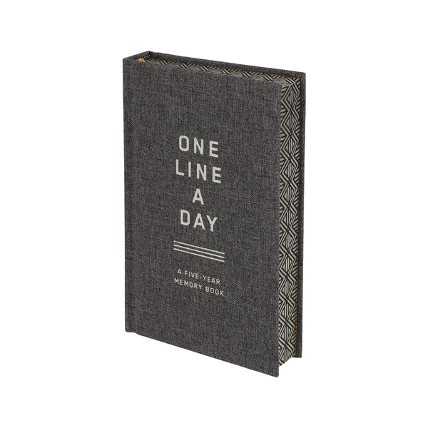 Abrams & Chronicle Books - Charcoal Canvas One Line a Day - A Five-Year Memory Book (Diary or Journal)