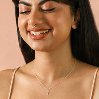 Sterling Silver Small Cross Pendant Necklace