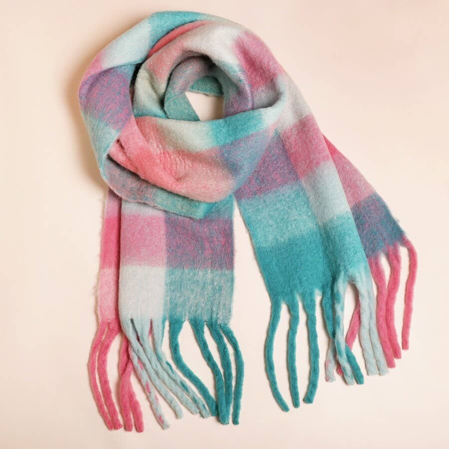 Lisa Angel - Ombre Check Winter Scarf