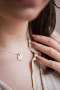Personalised Silver Disc Necklace