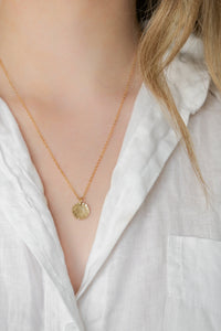 Hammered 14ct Gold Filled Disc Necklace