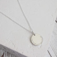 Personalised Silver Disc Necklace