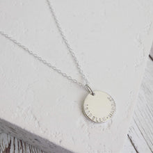 Load image into Gallery viewer, Personalised Silver Disc Necklace