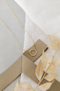 9ct Gold Halo Necklace