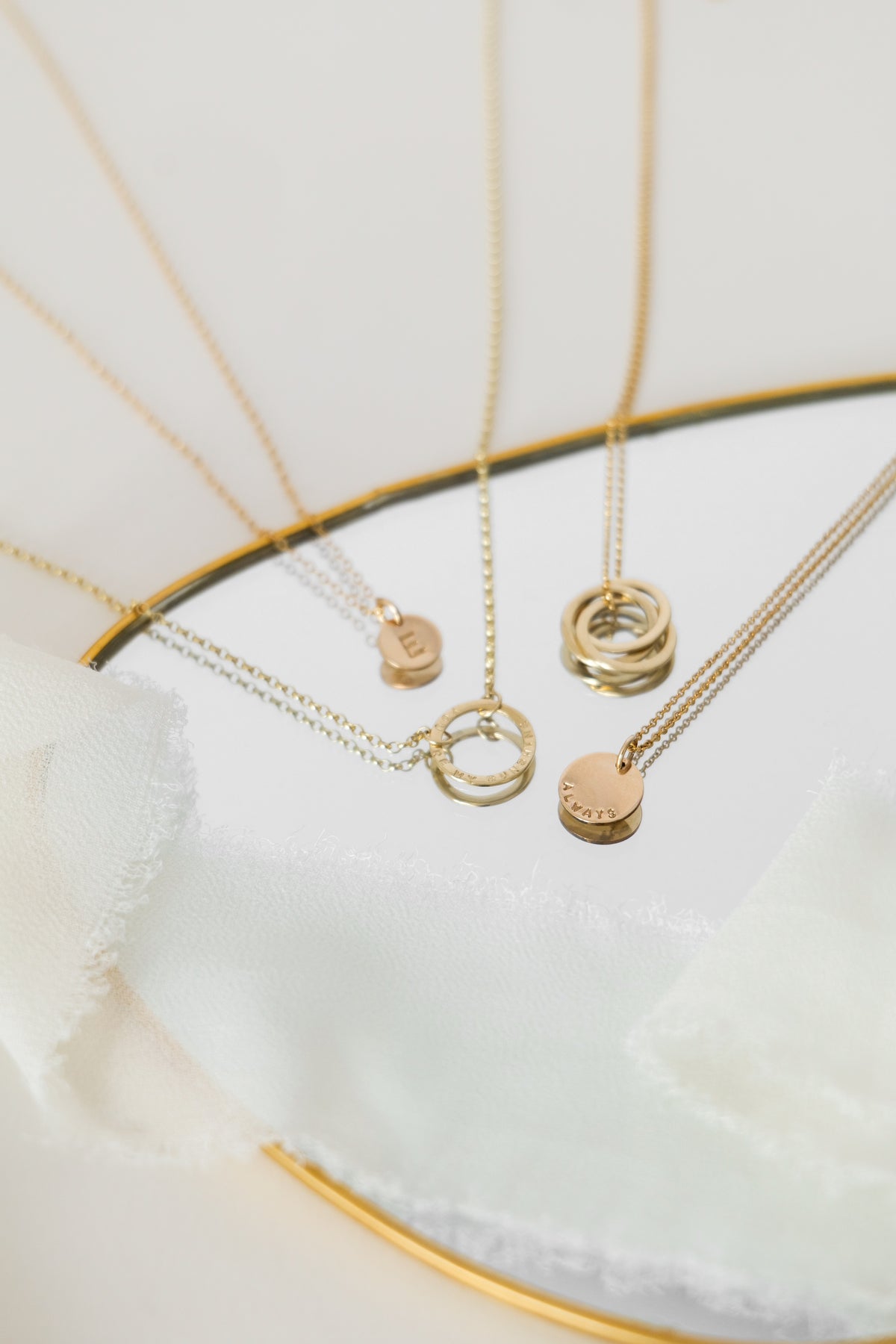 9ct Gold Halo Necklace