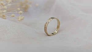 9ct Gold Personalised Botanical Ring