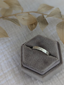 9ct Solid White Gold Personalised Botanical Ring