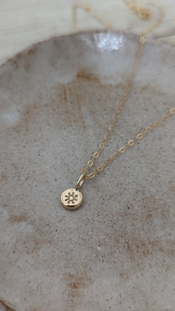 9ct Gold Sun Necklace