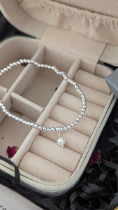 Silver Beaded Bracelet Gift Box