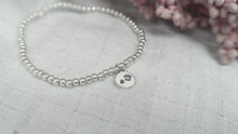 Load image into Gallery viewer, Personalised Silver Bead Bracelet