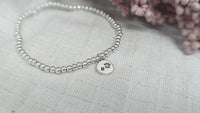 Personalised Silver Bead Bracelet