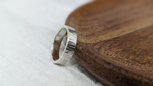 Sterling Silver Textured Secret Message Ring