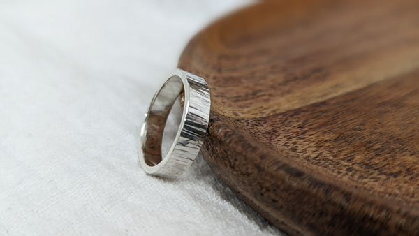 Sterling Silver Textured Secret Message Ring