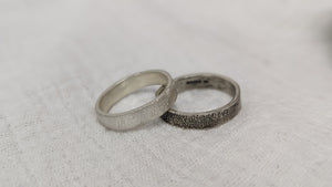 Molten Chunky Silver Secret Message Ring