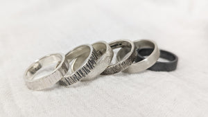 Molten Chunky Silver Secret Message Ring