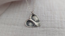 Load image into Gallery viewer, Double Fingerprint Heart Necklace
