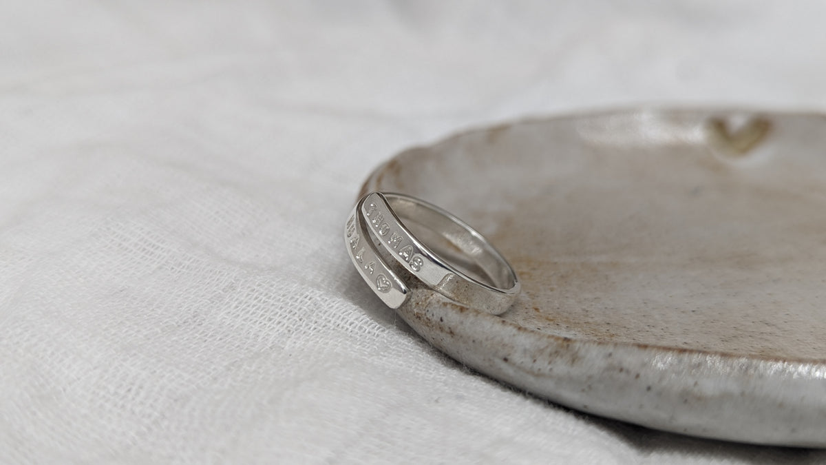 Silver Personalised Wrap Ring