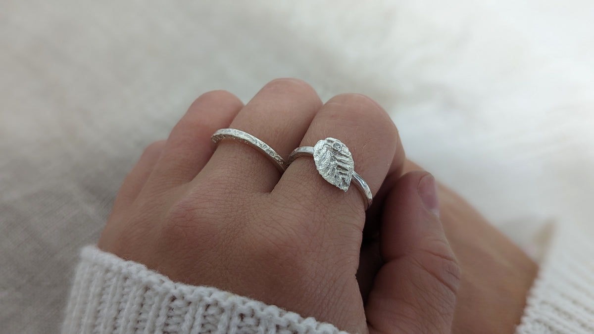 Sterling Silver Leaf Ring