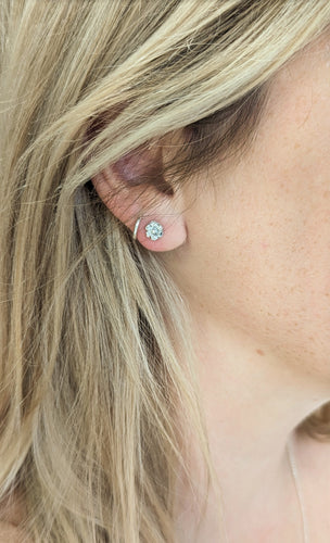 Sterling Silver Flora Stud Earrings