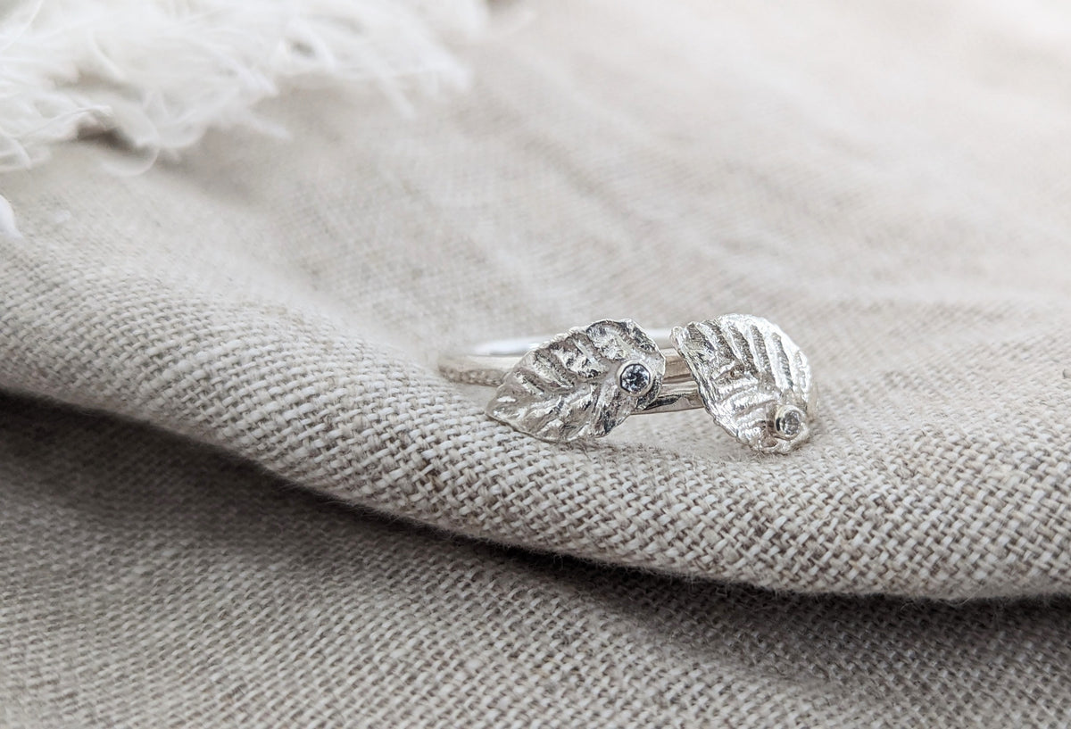 Sterling Silver Leaf Ring