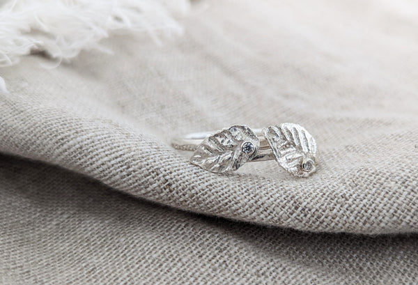 Sterling Silver Leaf Ring