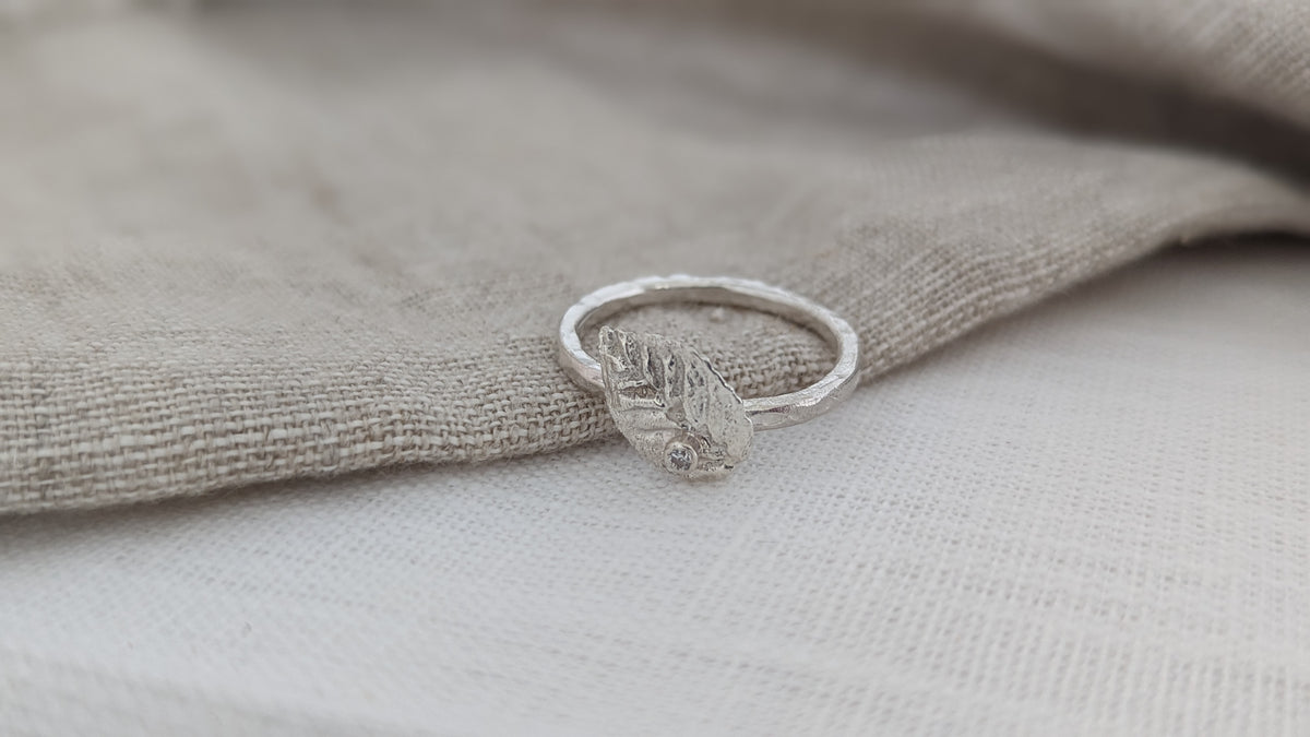 Sterling Silver Leaf Ring