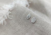 Silver Leaf Stud Earrings
