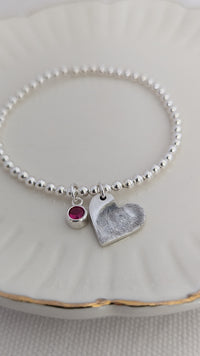 Fingerprint Beaded Bracelet