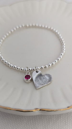Fingerprint Beaded Bracelet