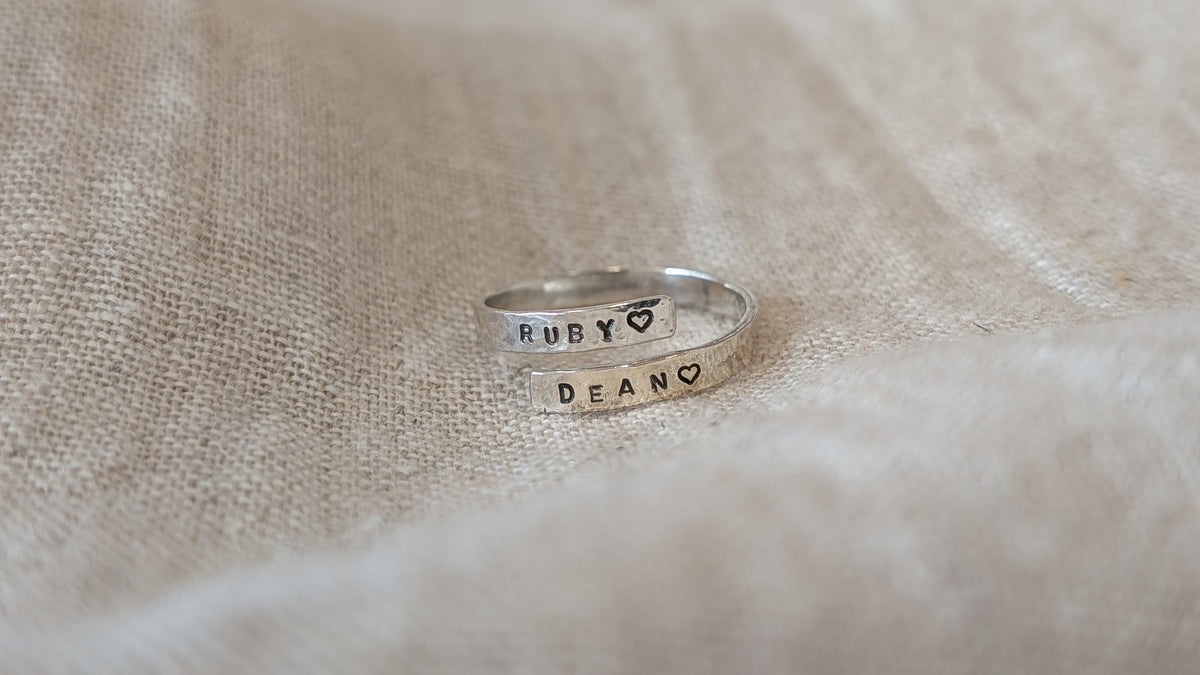 Silver Personalised Wrap Ring