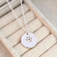 Milo Paw print disk necklace