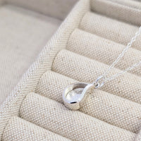 Iris Wavy Teardrop Necklace
