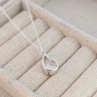 Iris Wavy Teardrop Necklace