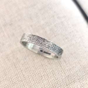 Molten Chunky Silver Secret Message Ring