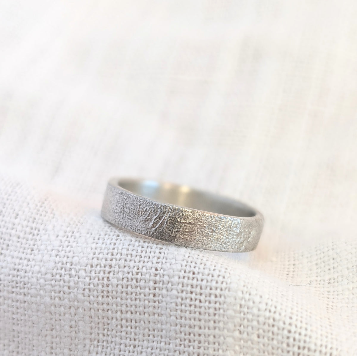 Molten Chunky Silver Secret Message Ring