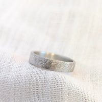Molten Chunky Silver Secret Message Ring