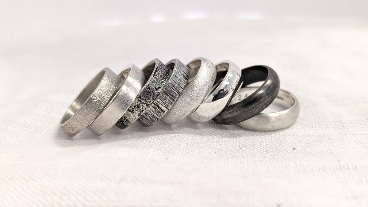 6mm Silver D Shape Message Ring