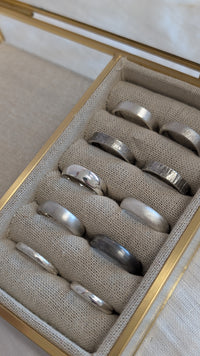 6mm Silver D Shape Message Ring