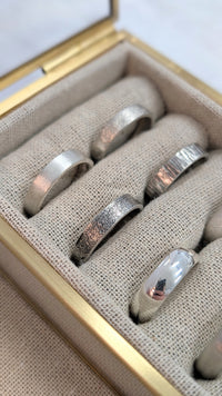 6mm Silver D Shape Message Ring