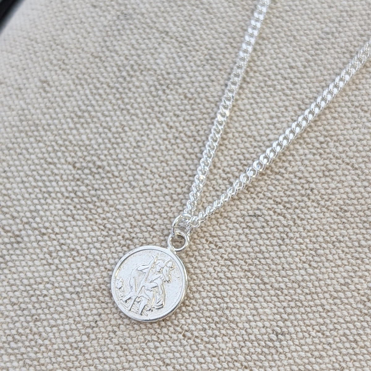 Mens Sterling Silver St. Christopher