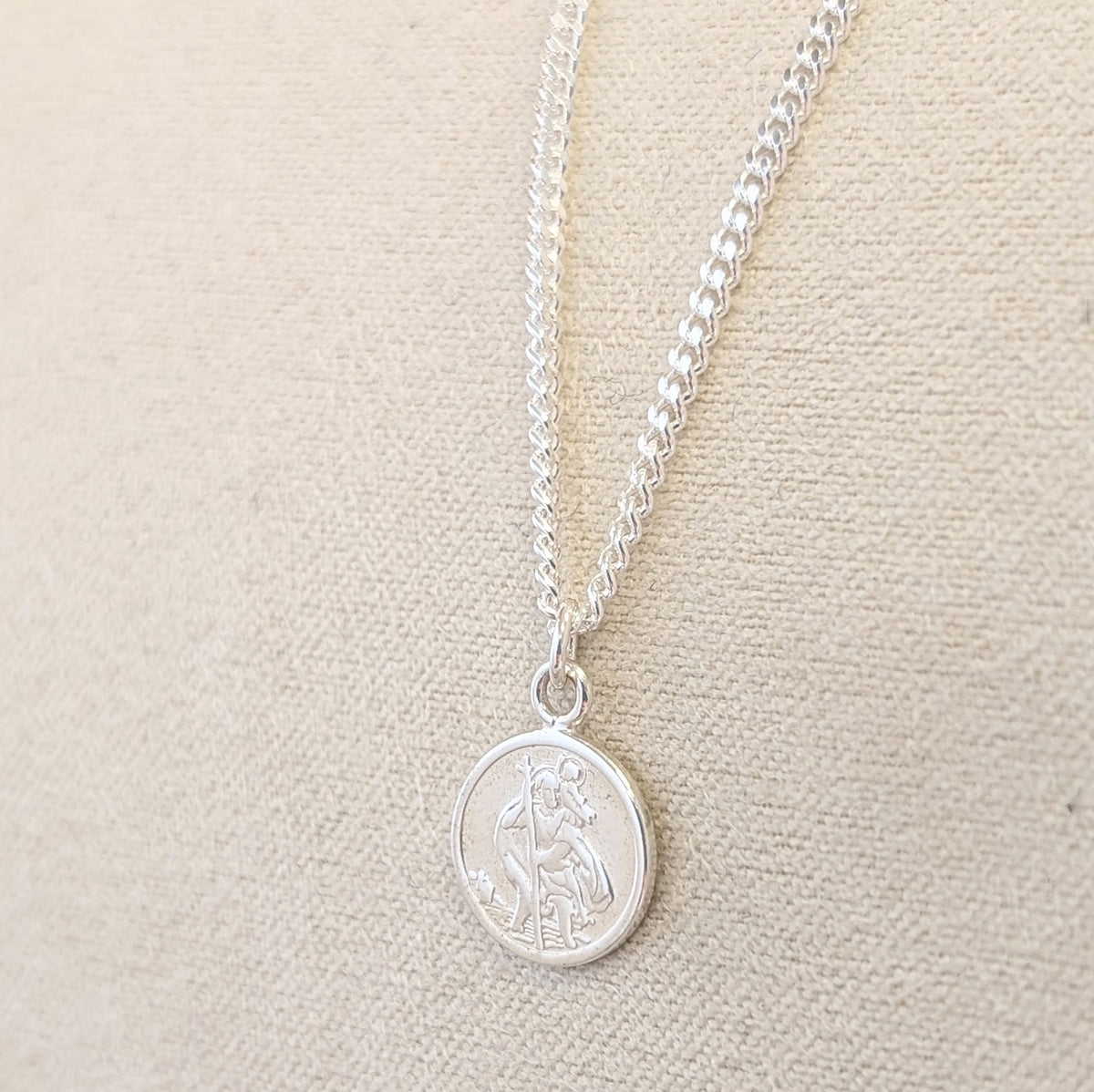 Mens Sterling Silver St. Christopher