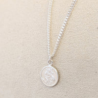 Mens Sterling Silver St. Christopher