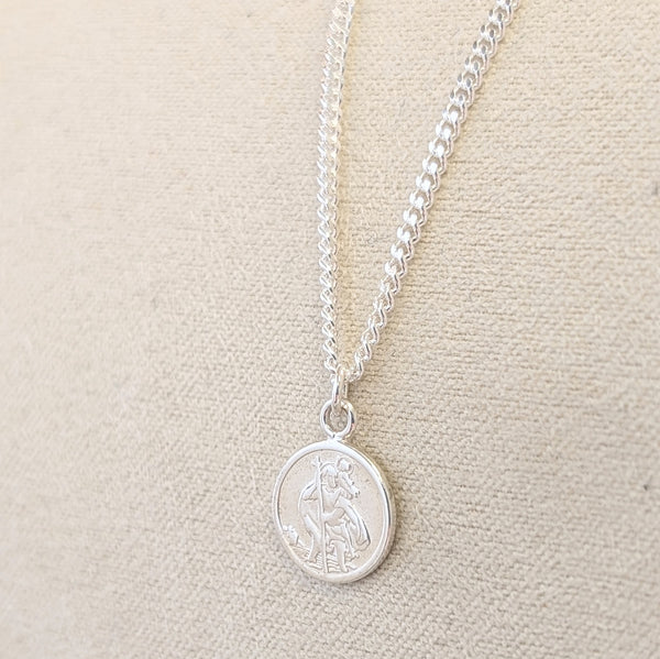 Mens Sterling Silver St. Christopher