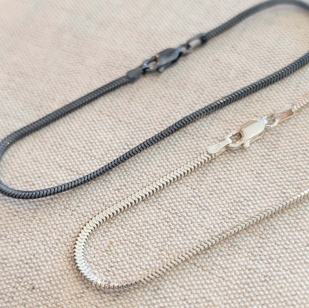 Mens Silver Snake Bracelet